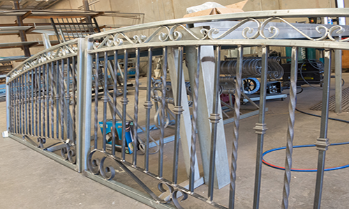 Parisian wrought iron gates ready for powder-coating