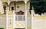 Edwardian capped picket fence